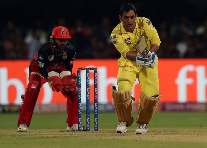 MS Dhoni against RCB (Image Courtesy: BCCI/IPLT20.com)