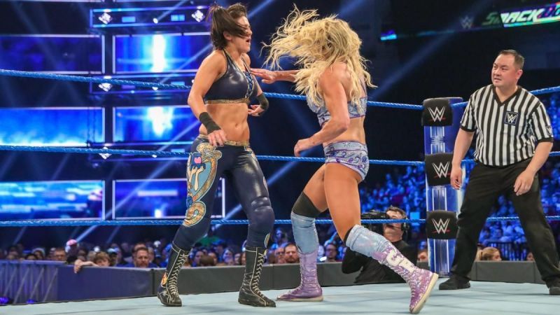 Charlotte and Bayley in action