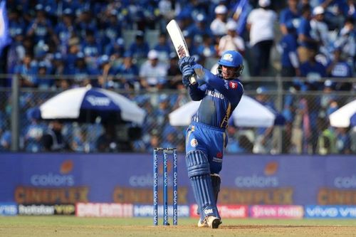 Quinton de Kock, leading run scorer for Mumbai Indians so far. (Image courtesy: BCCI/iplt20.com)