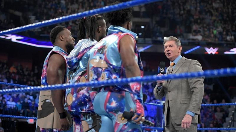 The Chairman wonders aloud whether Woods and Big E can put Kofi in the WWE Title Match at WrestleMania, and he says Kingston will get his championship match at WrestleMania if they can win a Gauntlet Match tonight!