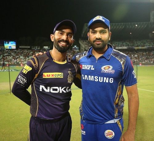 Dinesh Karthik and Rohit Sharma (image credits: iplt20.com)