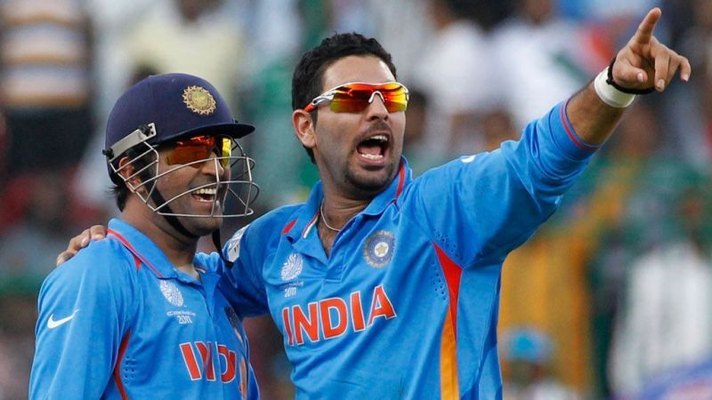 Yuvraj Singh and MS Dhoni 