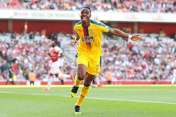 Wilfried Zaha scored for Crystal Palace against Arsenal