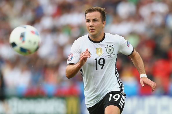 Mario Gotze representing Germany in UEFA Euro 2016