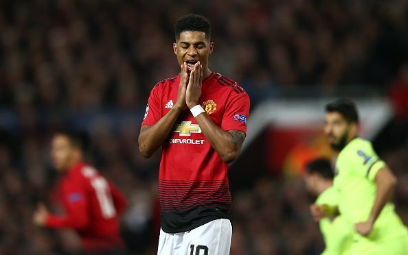 Rashford struggled to make an impact against Barcelona