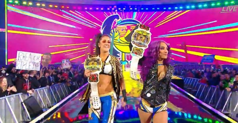 Sasha Banks and Bayley lost their Women's Tag Team titles at WrestleMania 35