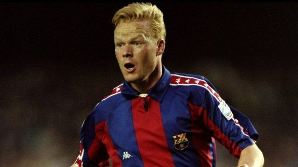 Koeman playing for Barcelona