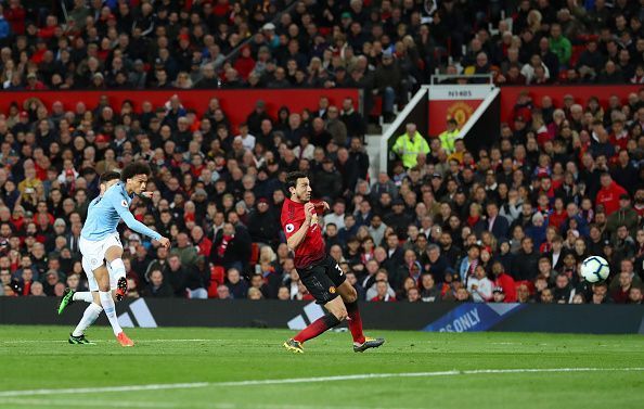 Sane&#039;s effort beat de Gea at his near post, but his impact was in stark contrast to Lukaku&#039;s for United