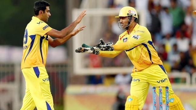 Ravichandran Ashwin and MS Dhoni have played many games together for CSK (Image courtesy: BCCI/iplt20.com)
