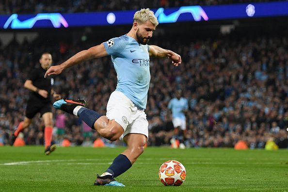 Aguero would hope to continue his scoring form against Spurs