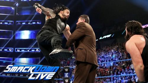 Roman Reigns didn't spare the boss upon his arrival in SmackDown