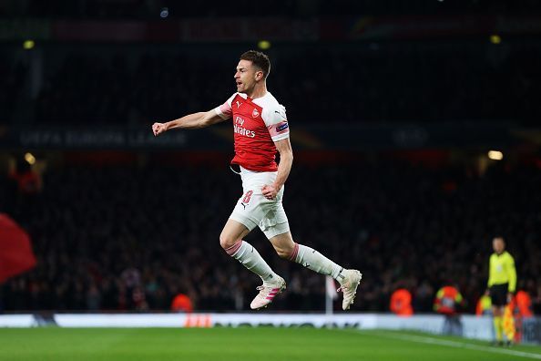Ramsey celebrates after breaking the dead