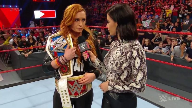 Becky Two Belt was out to talk about his next two competitors