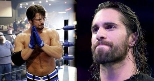 AJ Styles and Seth Rollins