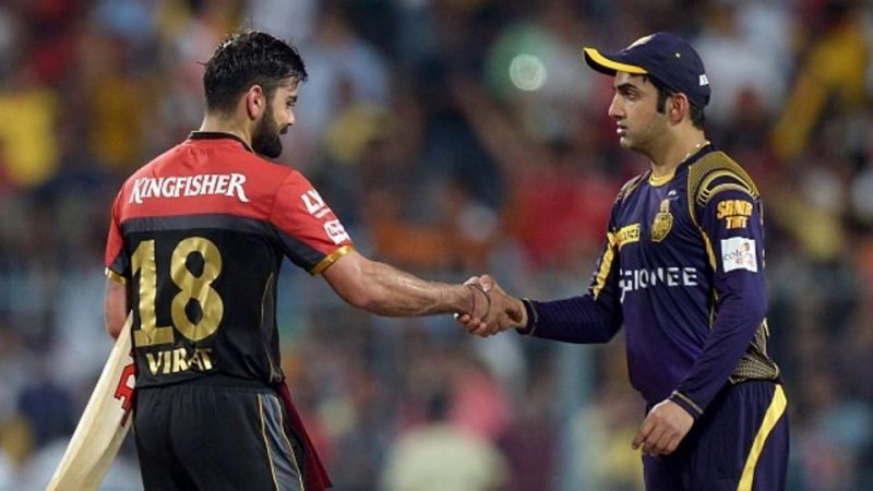 Virat Kohli and Gautam Gambhir - Source - BCCI/IPLT20.com