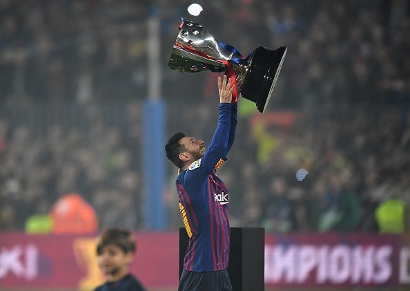 Messi scored the goal that gave FC Barcelona the title win.