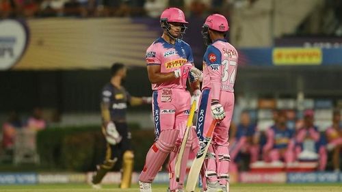 Riyan Parag during the chase (picture courtesy: BCCI/iplt20.com)