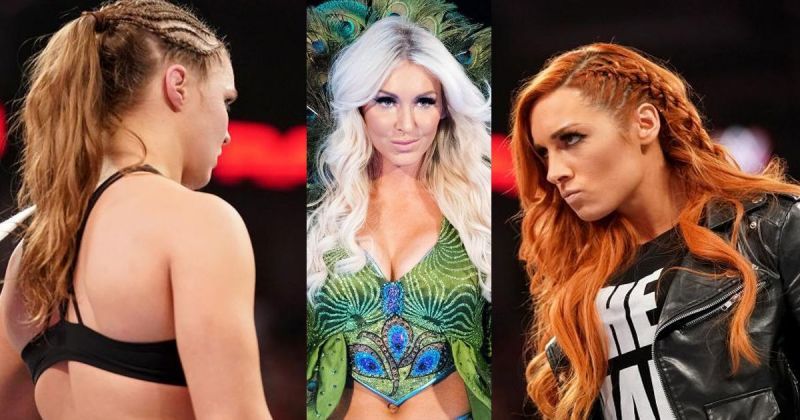 Image result for ronda vs becky vs charlotte