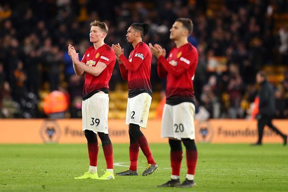 McTominay, Smalling, and Dalot appreciate the supporters after the game