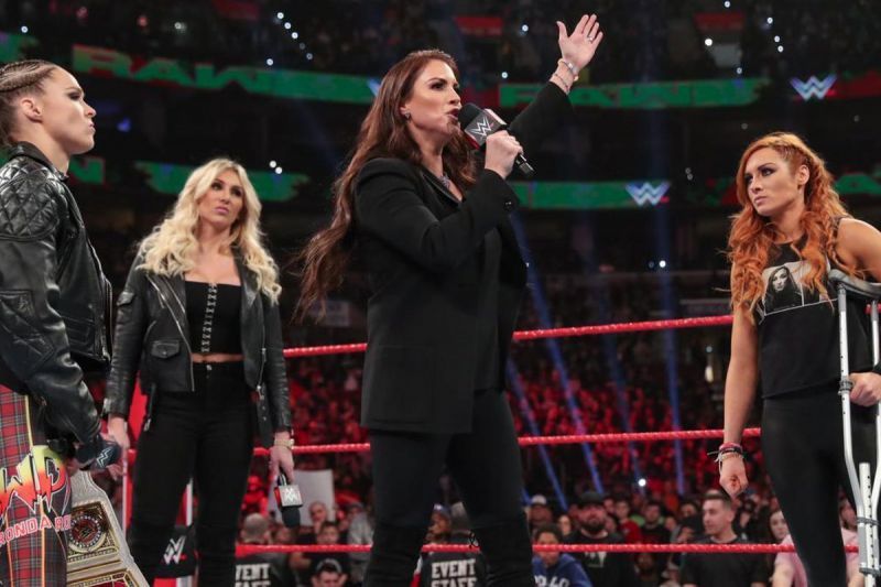 Stephanie McMahon anchoring the show