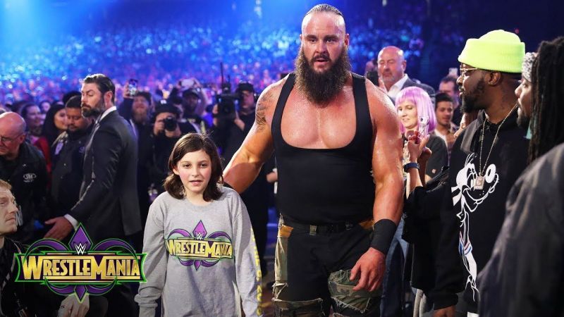 braun strowman and nicholas wrestlemania 34