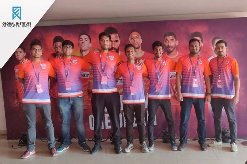 Students during their Internship with FC Pune City at the Balewadi Stadium