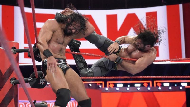 Seth Rollins facing Drew McIntyre on Raw.