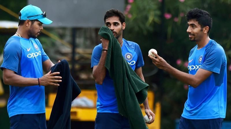 Bhuvi(C) and Bumrah(R) have formed a lethal pace bowling combination