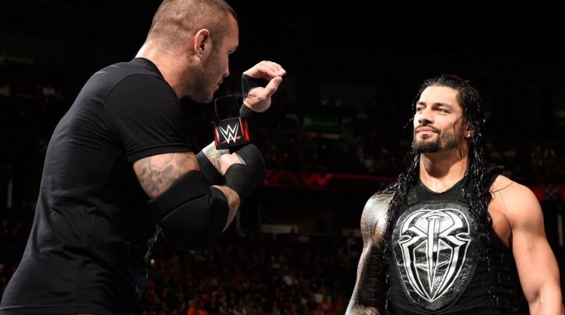 Orton and Reigns faced off after the show