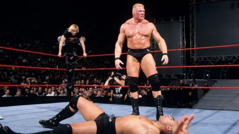 Brock Lesnar took out Al Snow, Maven, and Spike Dudley