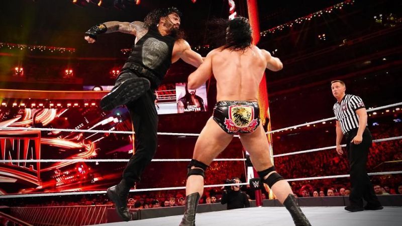 Reigns beat Drew McIntyre at WrestleMania