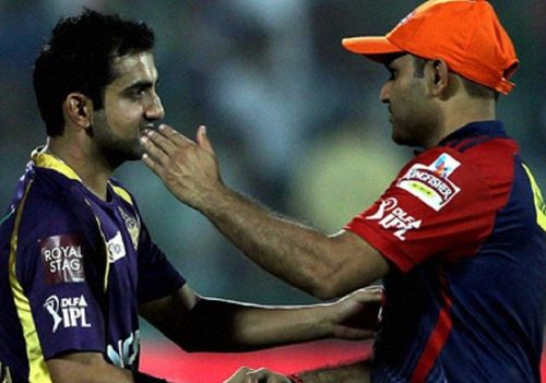 Gautam Gambhir and Virender Sehwag (Picture courtesy: iplt20.com)