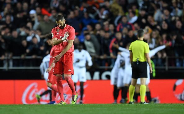 Real Madrid suffered a 2-1 defeat at the hands of Valencia last night