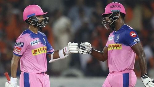 Ajinkya Rahane and Sanju Samson (picture courtesy: BCCI/iplt20.com)