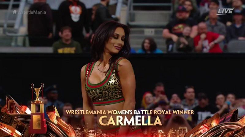 Carmella was the shock winner of this year's Women's WrestleMania Battle Royal