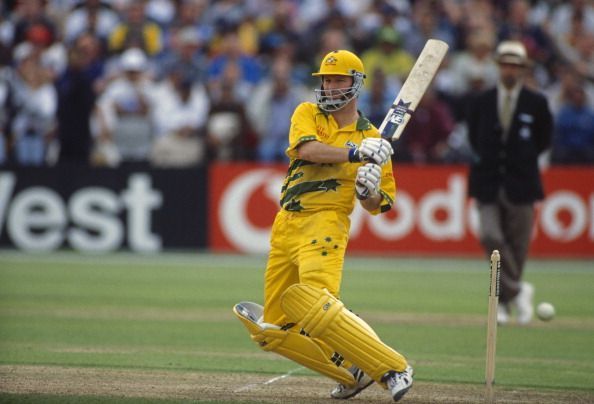 Steve Waugh in action during the 1999 World Cup