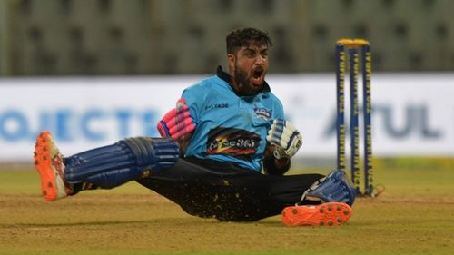 Shubham Ranjane celebrates after leading his team to a third straight win