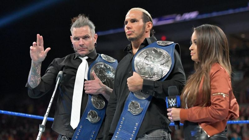 Hardy Boyz on SmackDown Live last week