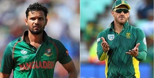 Mashrafe Mortaza and Faf du Plessis