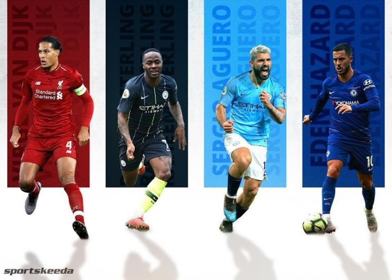 Virgil van Dijk, Raheem Sterling, Sergio Aguero and Eden Hazard.