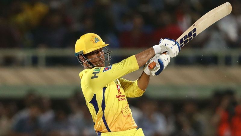 MS Dhoni in action for Chennai Super Kings.