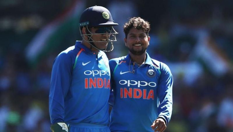 MS Dhoni and Kuldeep Yadav