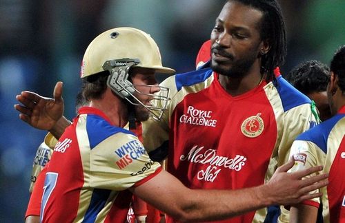 ABD and Gayle - Image Courtesy (BCCI/IPLT20.com)