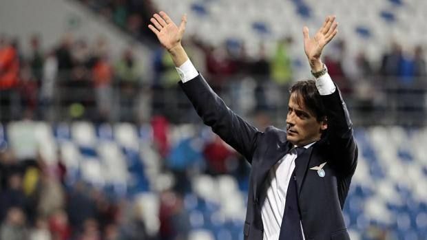 Simone Inzaghi after leading Lazio to the Coppa Italia title triumph