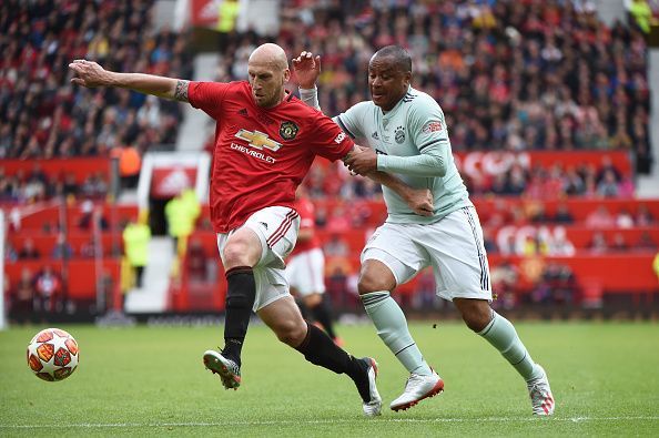 Jaap Stam was at his combative best during the Legend's game.