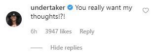 Undertaker's comment