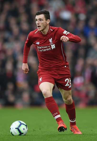 Liverpool left-back Andrew Robertson