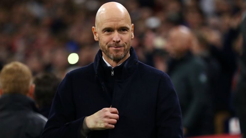 Ten Hag looks on during a match