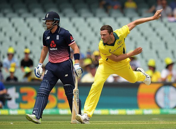 Josh Hazlewood was the Man of the Match in the Quarter Final