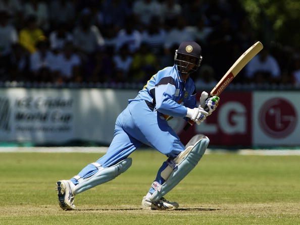 Sourav Ganguly of India on his way to a century
